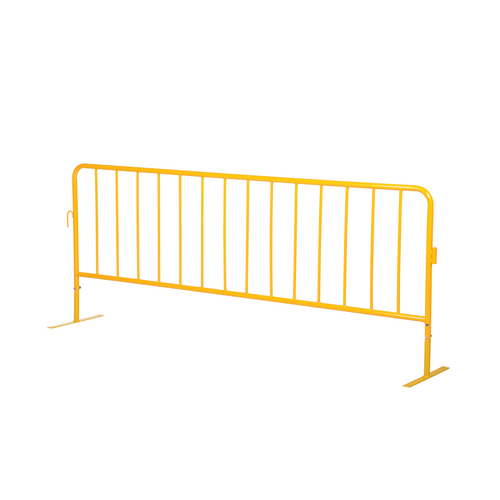 Steel Crowd Control Interlocking Barrier with Flat Feet 101-3/16 In.