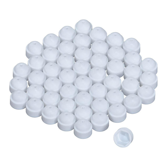 Plastic Bolt Caps 50 Pack 3/8 In. Anchor Size - Black / White