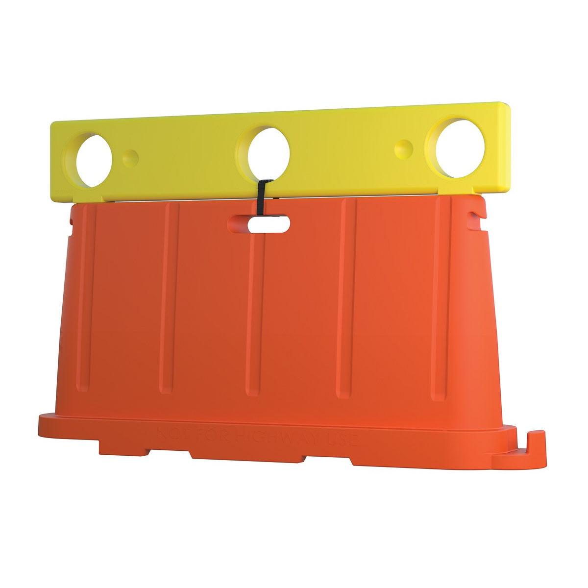 Polyethylene With UV Stabilizer Barricade Height Extension - 70 In. x 4-3/4 In. x 15-1/8 In.