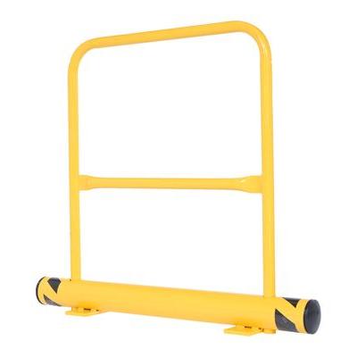 Steel Floor Stop Bollard 48 In. Length with Handrail 42 In. Height