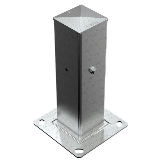 Galvanized Steel Steel Bolt On Tubular Guard Rail Post