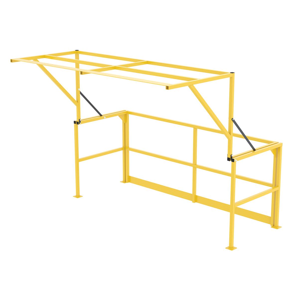 Steel Powder-Coated Mezzanine Safety Gate – Safety Yellow