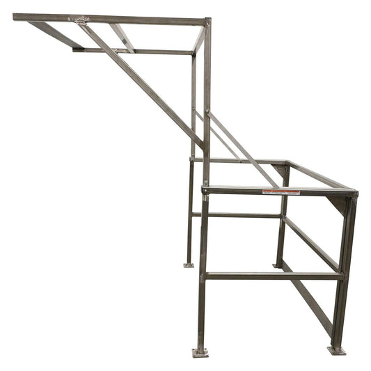 Stainless Steel Mezzanine Safety Gate – Silver Finish