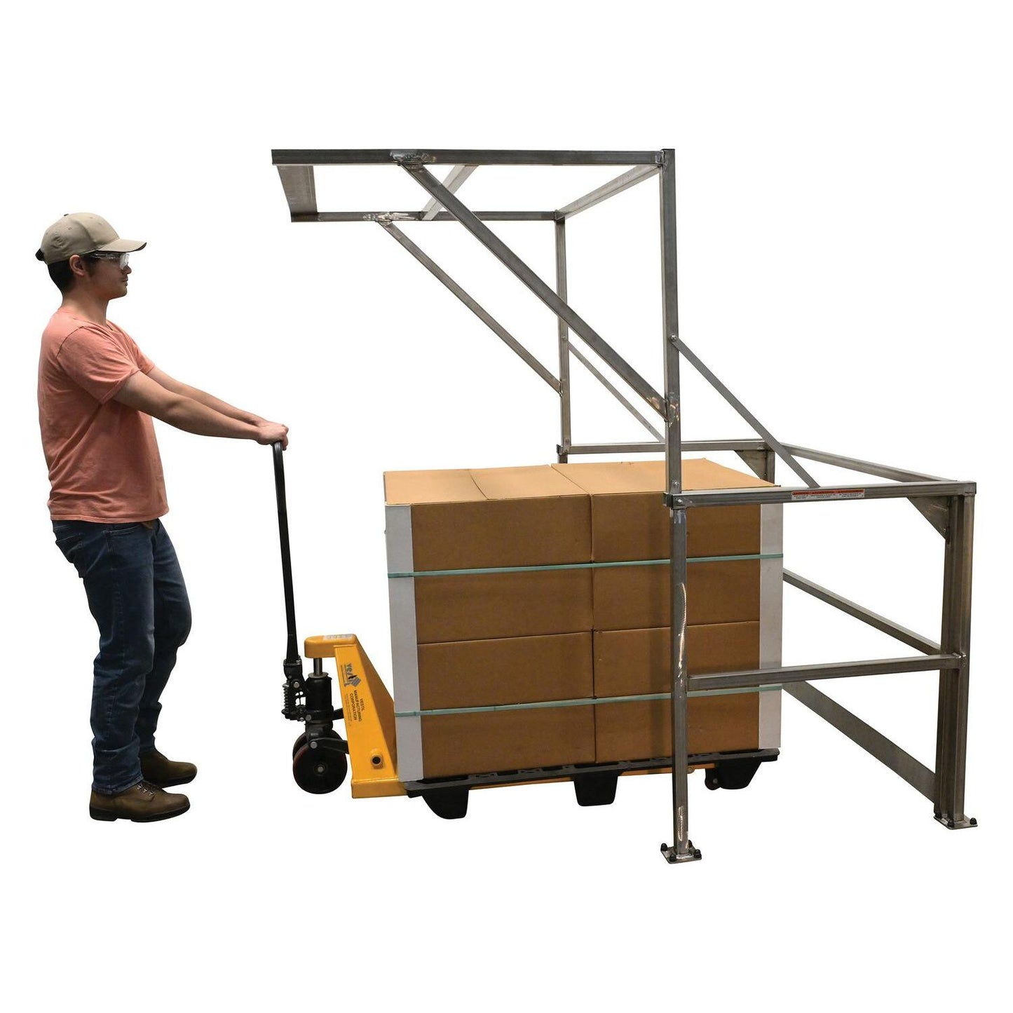 Stainless Steel Mezzanine Safety Gate – Silver Finish