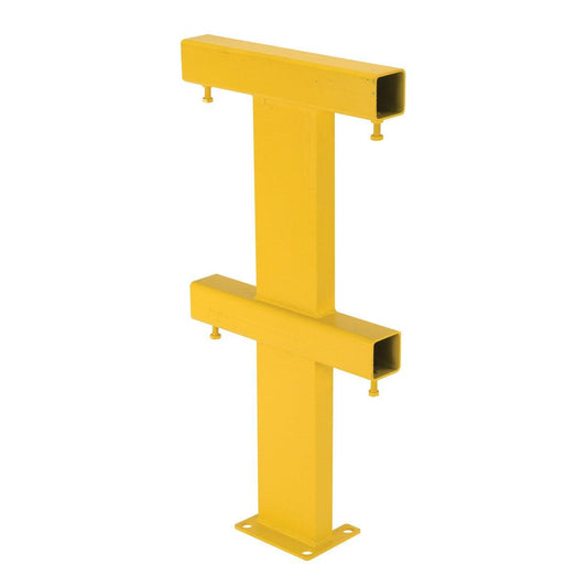 Steel Modular Guard System Straight Post - 2 Rail 7-5/8 In. x 18 In. x 36 In.