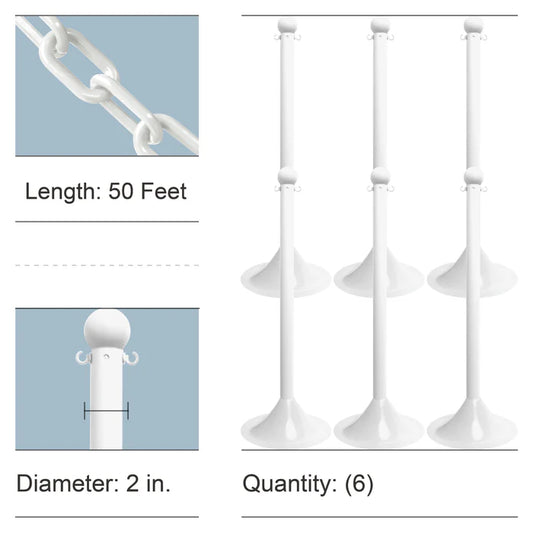 Stanchion Kits with Plastic Chain