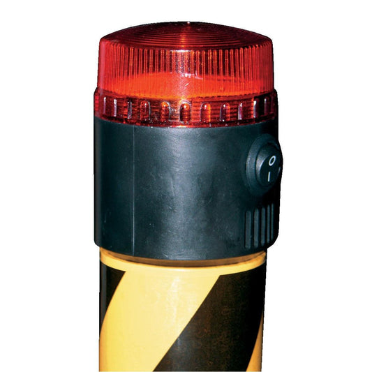 Plastic Spring Loaded Bollard Light & Siren Kit Red