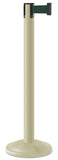 Pacific Sand Finish Forest Green Belt 12.5" Rounded Modern Contempo Retractable Belt Stanchion