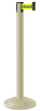 Pacific Sand Finish Do Not Enter-Temporarily Closed Belt 12.5" Rounded Modern Contempo Retractable Belt Stanchion