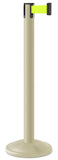 Pacific Sand Finish Fluorescent Yellow Belt 12.5" Rounded Modern Contempo Retractable Belt Stanchion