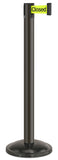 Statuary Bronze Finish Do Not Enter-Temporarily Closed Belt 12.5" Rounded Modern Contempo Retractable Belt Stanchion