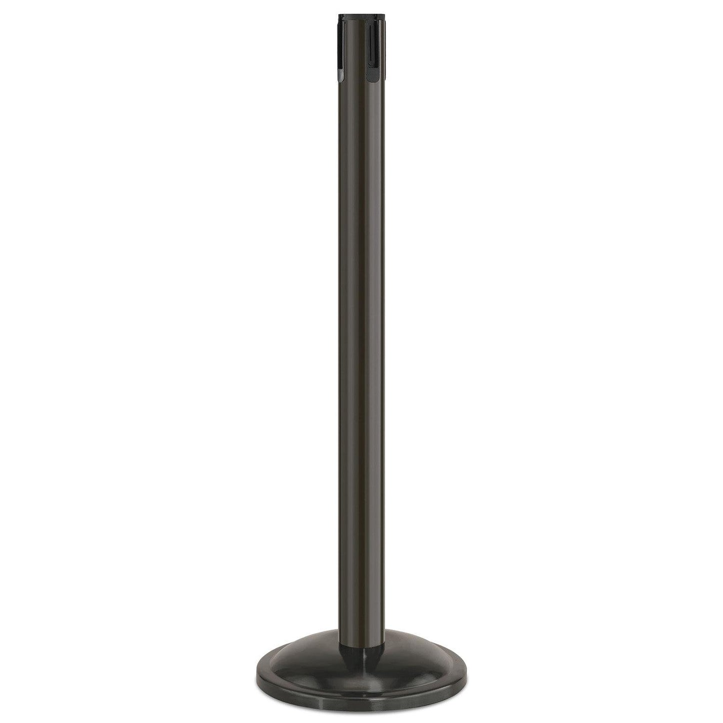 Statuary Bronze Finish No Belt 12.5" Rounded Modern Contempo Retractable Belt Stanchion
