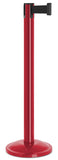 Torch Red Finish Black Belt 12.5" Rounded Modern Contempo Retractable Belt Stanchion