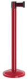 Torch Red Finish Burgundy Belt 12.5" Rounded Modern Contempo Retractable Belt Stanchion