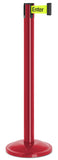 Torch Red Finish Caution-Please Do Not Enter Belt 12.5" Rounded Modern Contempo Retractable Belt Stanchion