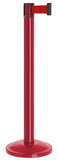 Torch Red Finish Red Belt 12.5" Rounded Modern Contempo Retractable Belt Stanchion