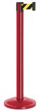 Torch Red Finish Safety Stripe Belt 12.5" Rounded Modern Contempo Retractable Belt Stanchion