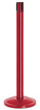 Torch Red Finish No Belt 12.5" Rounded Modern Contempo Retractable Belt Stanchion