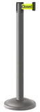 Wrinkle Charcoal Finish Do Not Enter-Temporarily Closed Belt 12.5" Rounded Modern Contempo Retractable Belt Stanchion