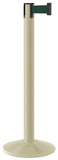Pacific Sand Finish Forest Green Belt 14" Sloped Modern Contempo Retractable Belt Stanchion