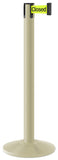 Pacific Sand Finish Do Not Enter-Temporarily Closed Belt 14" Sloped Modern Contempo Retractable Belt Stanchion