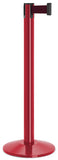 Torch Red Finish Burgundy Belt 14" Sloped Modern Contempo Retractable Belt Stanchion