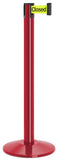 Torch Red Finish Do Not Enter-Temporarily Closed Belt 14" Sloped Modern Contempo Retractable Belt Stanchion