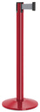 Torch Red Finish Gray Belt 14" Sloped Modern Contempo Retractable Belt Stanchion