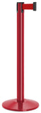 Torch Red Finish Red Belt 14" Sloped Modern Contempo Retractable Belt Stanchion