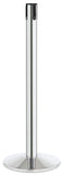 Polished Stainless Steel Finish No Belt 14" Sloped Modern Contempo Retractable Belt Stanchion