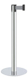 Polished Stainless Steel Finish Gray Belt 14.5" Slim Modern Contempo Retractable Belt Stanchion