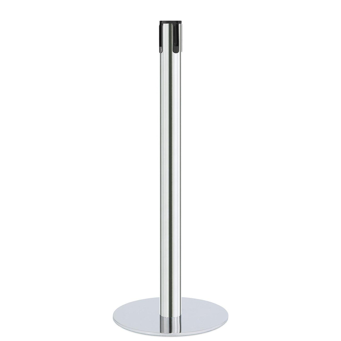 Polished Stainless Steel Finish No Belt 14.5" Slim Modern Contempo Retractable Belt Stanchion