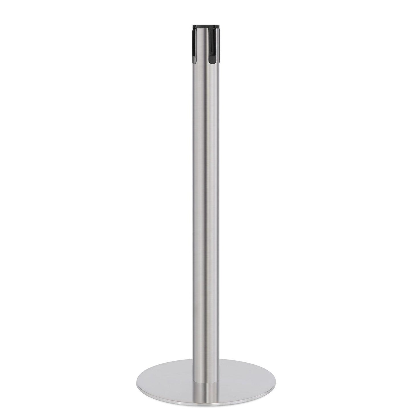 Satin Stainless Steel Finish No Belt 14.5" Slim Modern Contempo Retractable Belt Stanchion