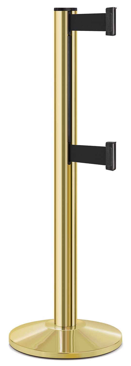 Gold ADA Compliant Double-Belted Stanchion