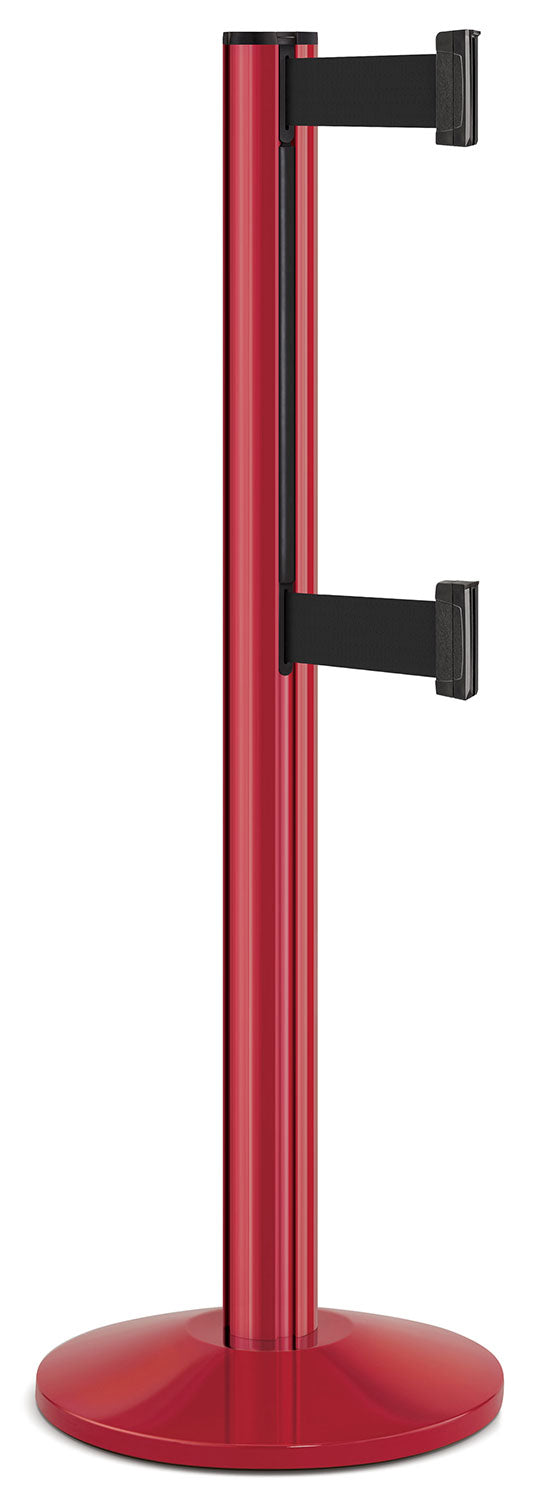 Torch Red ADA Compliant Double-Belted Stanchion