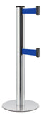 Chrome ADA Compliant Double-Belted Stanchion