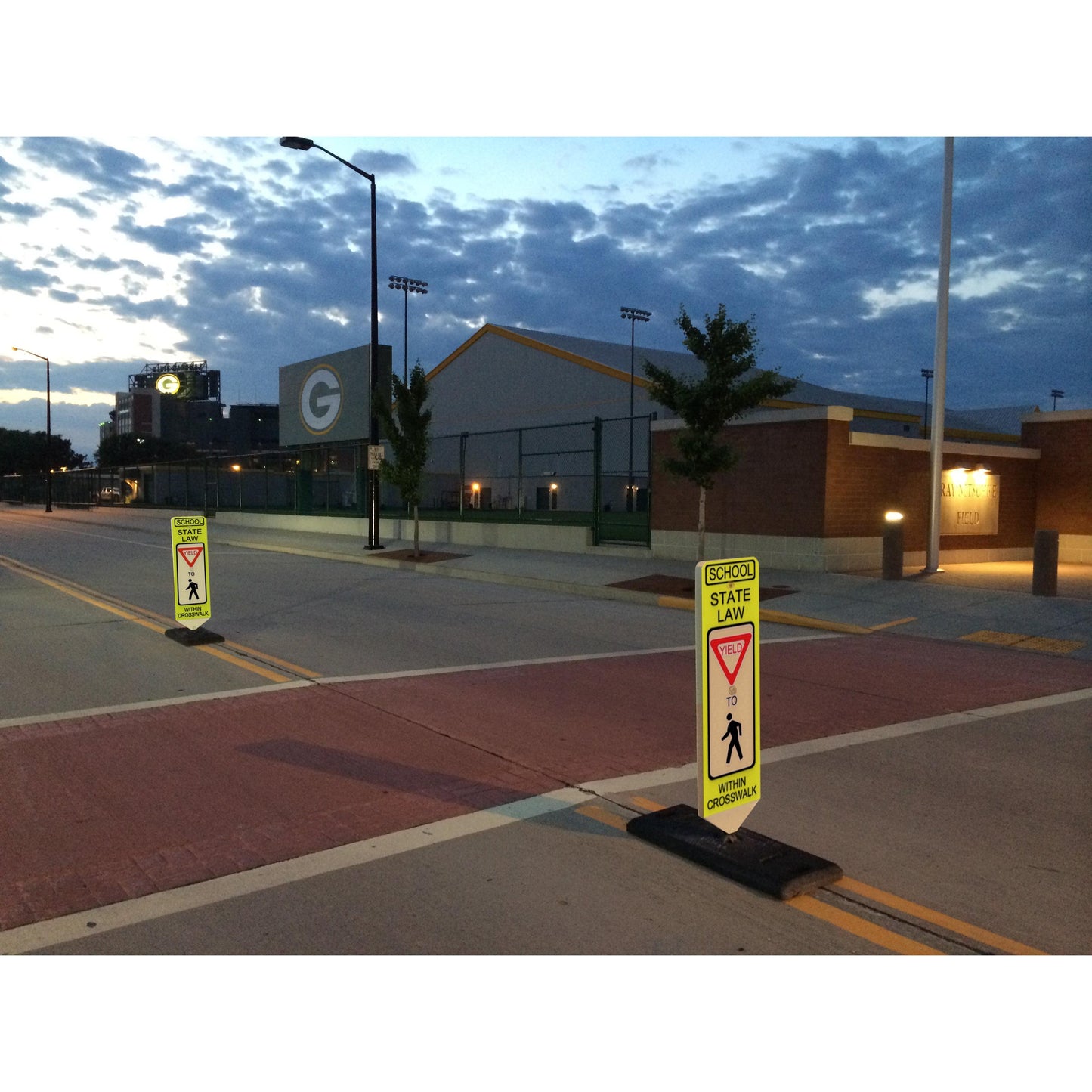 In-Street Pedestrian or Yield Crosswalk Sign