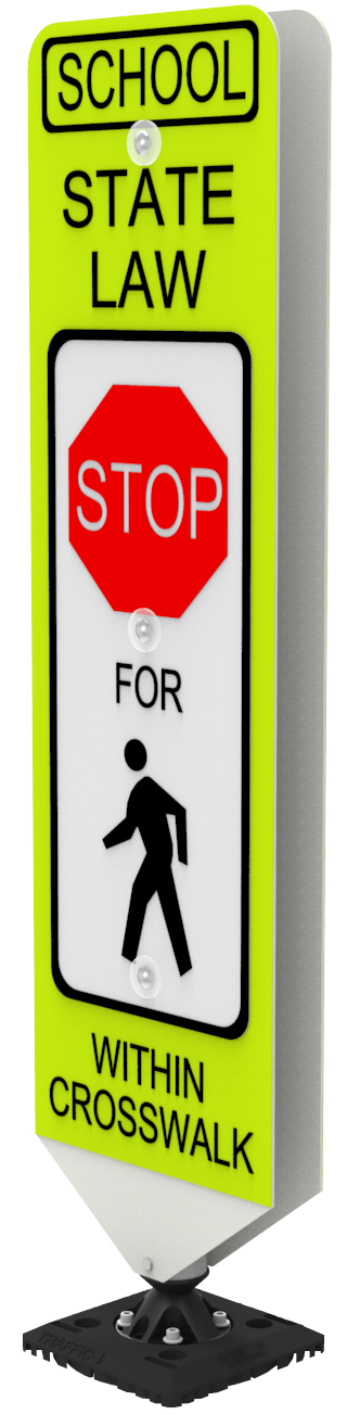 In-Street Pedestrian or Yield Crosswalk Sign