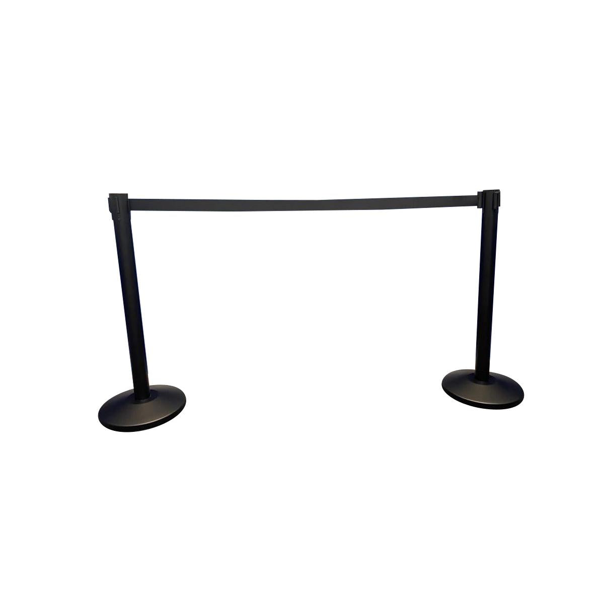 ProDividers Economy Black Retractable Belt Stanchions