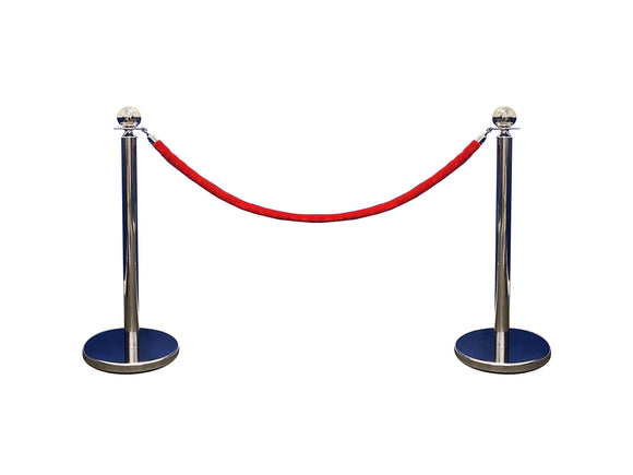 ProDividers Classic Ball Top Post Kit (2 Posts and 1 Velvet Rope)