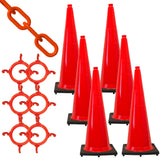 36" Traffic Cones & Chain Kit