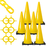 28" Traffic Cones & Chain Kit