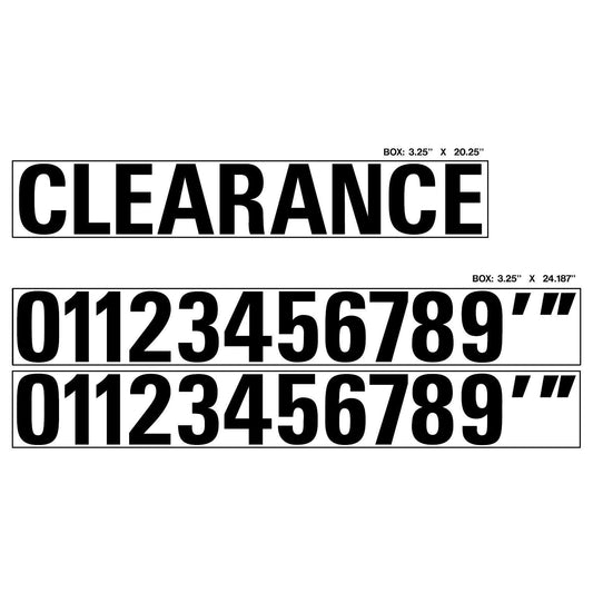 Clearance Bar Reflective Lettering