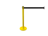 ProDividers High Quality Satin Yellow Retractable Belt Stanchions