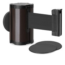 Statuary Bronze Glass/Surface Mount Retractable Belt - Black 10 ft