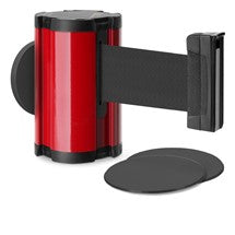 Torch Red Glass/Surface Mount Retractable Belt - Black 10 ft