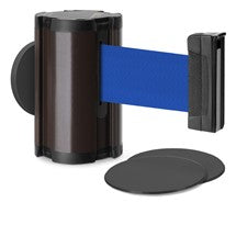 Statuary Bronze Glass/Surface Mount Retractable Belt - Blue 10 ft