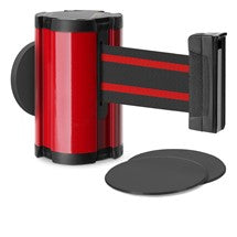 Torch Red Glass/Surface Mount Retractable Belt - Black/Red 10 ft