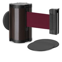 Statuary Bronze Glass/Surface Mount Retractable Belt - Burgundy 10 ft