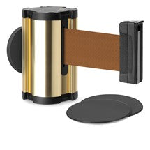 Gold Glass/Surface Mount Retractable Belt - Bronze 10 ft